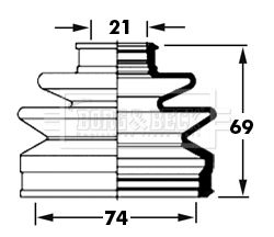 BORG & BECK gofruotoji membrana, kardaninis velenas BCB6006